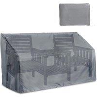 VonHaus Waterproof Garden Loveseat Bench Cover in Grey