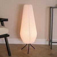 ValueLights Astrid Geometric Origami Teardrop Paper Pleated Floor Lamp in White