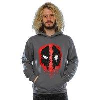 Deadpool Men's Splat Face Cotton Hoodie in Charcoal | Size: Medium