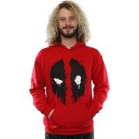 Deadpool Men's Splat Face Cotton Hoodie in Red | Size: 2XL