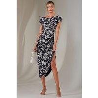 Jolie Moi Women's Lois Off-Shoulder Bodycon Dress in Black | Size: 10