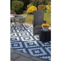 Valiant XL Waterproof Geometric Rug for Garden, Indoor & Outdoor Use - Grey Geometric 12ft x 9ft (360cm x 270cm) | Size: 366 cm x 274 cm