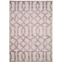 Kukoon Beige Contemporary Abstract Soft Chenille Washable Living Room Area Rug | Size: 120 cm x 170 cm