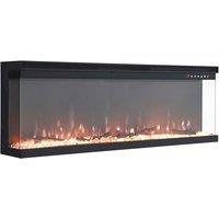 Living and Home 60inch 3 Side Electric Fireplace in Black