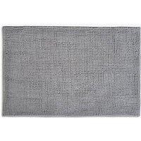 Allure Bath Fashions Chenille Bobble Bath Mat 60 x 90cm - Super Soft Microfibre & Non-Slip in Light Grey | Size: 60 x 90 cm