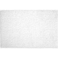 Allure Bath Fashions Chenille Bobble Bath Mat 60 x 90cm - Super Soft Microfibre & Non-Slip in White | Size: 60 x 90 cm