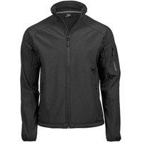 TEE JAYS Men's Lightweight Active Soft Shell Jacket in Black | Size: 4XL