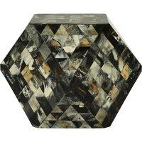Orsina Captivating Antique Green Geometric Stool, Sturdy Kitchen Bar Stool, Decorative Seat For Home Bar, Wooden Stool