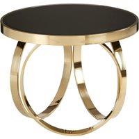 Orsina Elegant Design Round Coffee Table, Durable Decorative Coffee Table, Sturdy Modern Round Coffee Table in Gold
