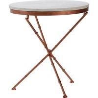 Orsina Stylish Cross Leg Table, Functional Bedside Table For Bedroom, Stable Design Modern Side Table For Garden in White
