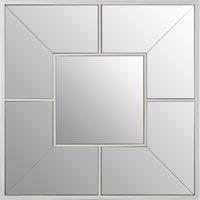 Orsina Descartes Large Solar Effect Wall Mirror in Silver
