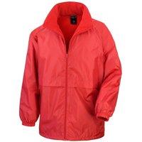 Result Core Men's Microfleece Lined Waterproof Jacket in Red | Size: Medium