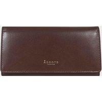 Assots London Women's 'CLAIRE' Real Polished VT Vintage Leather Flap Over Purse in Brown