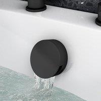 Nes Home Brayton Square Wall Mounted Basin Mixer Faucet Tap in Black