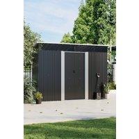 Lockable Garden Metal Storage Shed with Sliding Doors