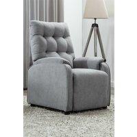More4Homes Charlbury Fabric Pushback Recliner Armchair Sofa Fireside Chair in Grey