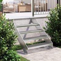 Berkfield Home Grate Step 80x24x7 cm Galvanised Steel in Silver | Size: Medium