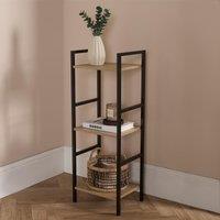 OHS Manhattan 3 Tier Shelving Unit Modern Wire Storage Organiser in Natural