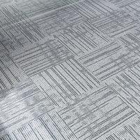Novecrafto Vinyl Floor Tiles Self-Adhesive Carpet Effect 30 x 30cm, Pack 30 in Grey | Size: 30 x 30 cm