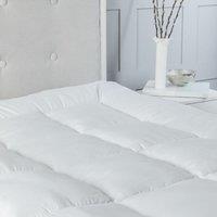 Snug City 10cm Extra Thick Microfibre Soft Touch 4 Inch Mattress Topper in White | Size: Double
