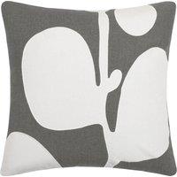 Voyage Maison Betel Floral 100% Cotton Cushion in Charcoal | Size: 50 cm x 50 cm
