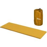 OUTSUNNY Self-Inflating Camping Sleeping Pad, Single Air Bed with Carry Bag in Khaki