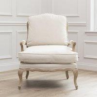 Voyage Maison Florence Natural Linen Country Chair in Walnut