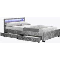 Home Detail Comet Velvet Silver LED Double Bed