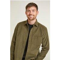 Double TWO Men's Green Corduroy Shacket in Dark Green | Size: Large