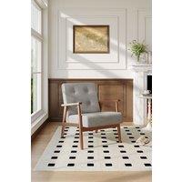 Solid Wooden Button Cushion Armchair