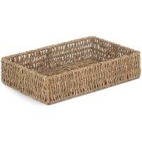 Red Hamper Seagrass Rectangular Seagrass Tray in Natural