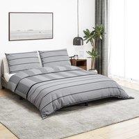Berkfield Home Duvet Cover Set Grey 260x220 cm Cotton