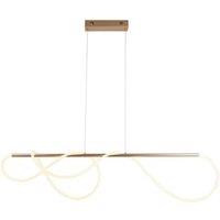 Netlighting Attalea Modern Designer Bar Style LED Pendant Light Flexible Silcon Tube Satin Gold Finish