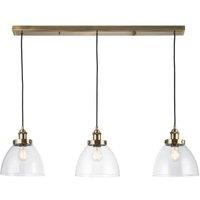 Netlighting Hansen Plate Pendant Ceiling Lamp Antique Brass Plate Glass in Gold