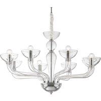 Netlighting Casanova 8 Light Multi Arm Chandelier Clear Glass E14