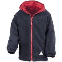 Result Reversible Storm Stuff Anti Pilling Fleece Waterproof Jacket in Red | Size: 9-10 Years