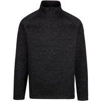 Trespass Men's Corsham Marl Half Zip Fleece Top in Black | Size: XL
