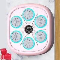 Obasyhig 9 Adjustable Speed Bluetooth Music Boxing Target with Adult Gloves in Pink