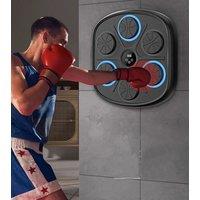 Obasyhig 9 Adjustable Speed Bluetooth Music Boxing Target with Adult Gloves in Black