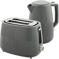 HOMCOM 1.7L Fast Boil Electric Kettle & 2 Slice Water Toaster Set, Grey | Size: 2 Pack