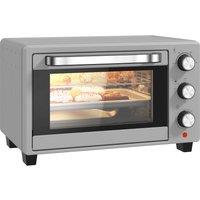 HOMCOM Mini Oven 21L Electric Grill w/ Adjustable Temp 1400W, Silver Tone