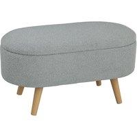 HOMCOM Ottoman Storage Bench for Hallway, Living Room in Dark Grey