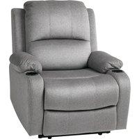 HOMCOM Recliner Chair for Living Room, Microfibre Cloth Reclining Armchair in Grey