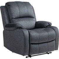 HOMCOM Recliner Chair for Living Room, Microfibre Cloth Reclining Armchair in Black