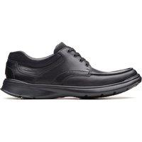 Clarks Men's Cotrell Edge Black Smooth Leather Lace Up, Derby Shoes | Size: 8.5-Standard Fit