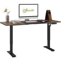 VINSETTO Electric Standing Desk, 140 x 70cm Height Adjustable Sit Stand Desk with 4 Memory Smart Panel, Stand Up Desk for Home Office