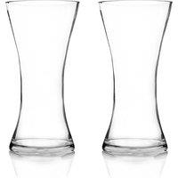 simpa Clear Glass Tabletop Flared Gathering Vase - Set of 2