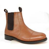 Frank James Men's Stratford Welted Leather Chelsea Boots in Tan | Size: 7
