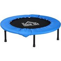 HOMCOM Fitness Trampoline Exercise, Max Load 100 KG, Blue Black