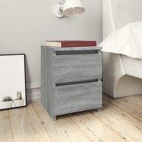 Berkfield Home Bedside Cabinet Grey Sonoma 30x30x40 cm Engineered Wood | Size: 30 x 30 x 40 cm